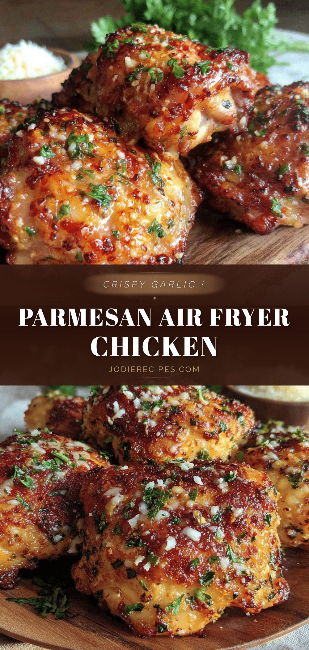 crispy garlic parmesan chicken thighs recipe