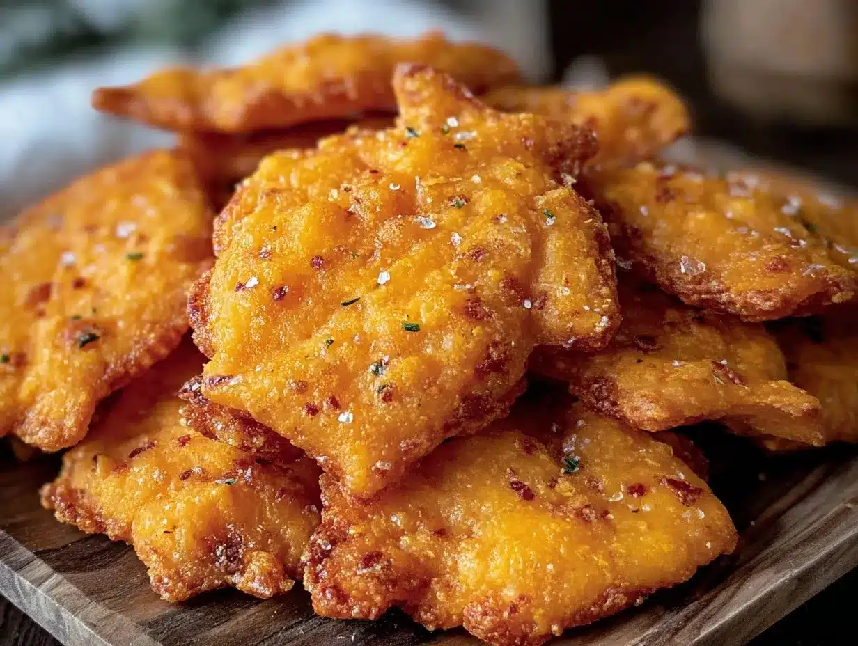 crispy homemade goldfish crackers with cheddar preparation steps