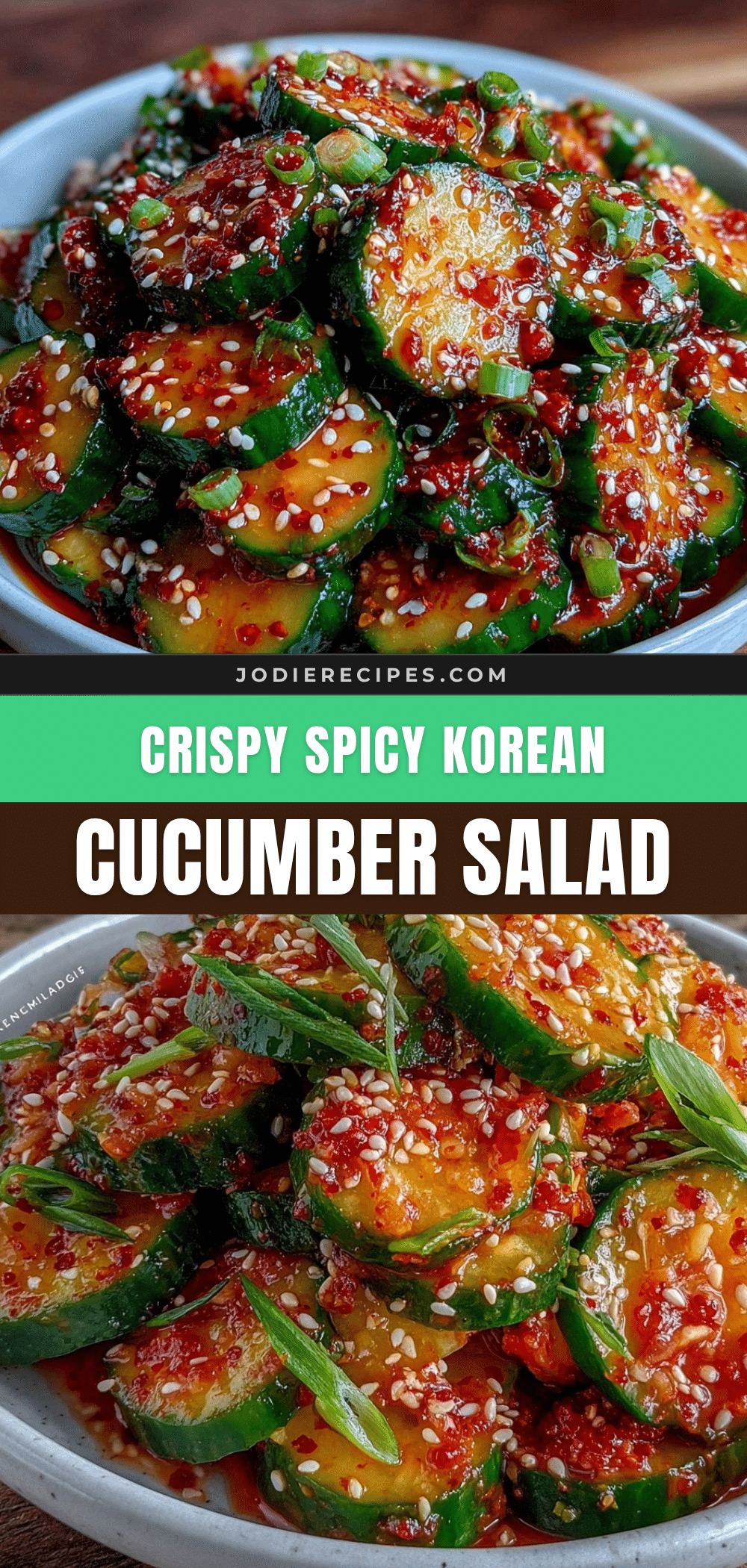 crispy korean-style spicy cucumber salad recipe