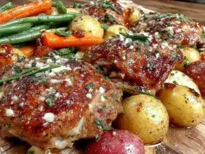 crispy one-pan garlic parmesan chicken - featured image