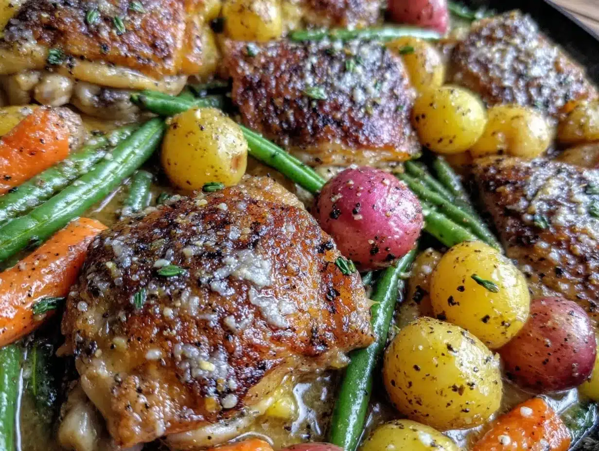 crispy one-pan garlic parmesan chicken preparation steps