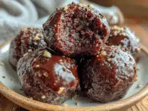 easy chocolate protein energy balls - featured image