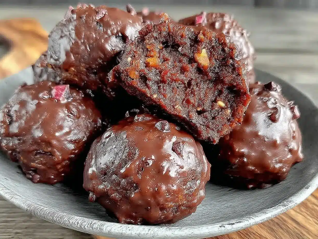 easy chocolate protein energy balls preparation steps