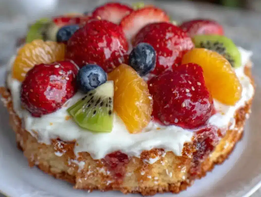 easy creamy fruit pizza - featured image