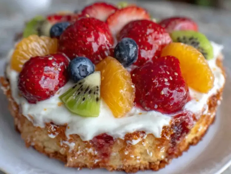 easy creamy fruit pizza - featured image