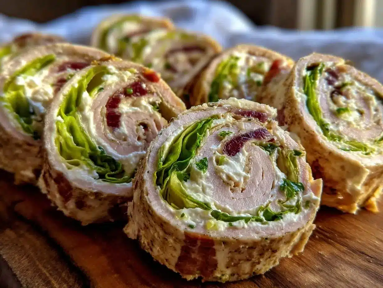 Easy Creamy Turkey Pinwheel Roll-Ups preparation steps
