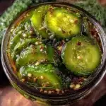 easy crunchy refrigerator dill pickles - featured image