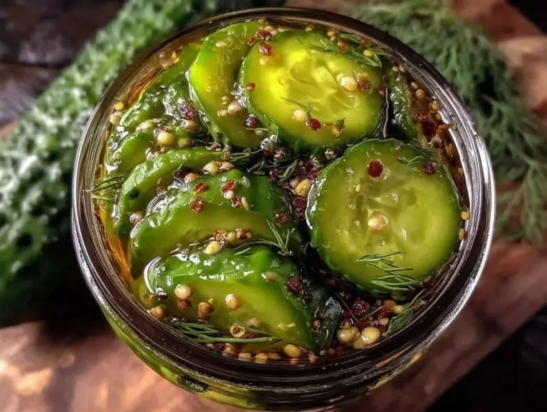 easy crunchy refrigerator dill pickles - featured image