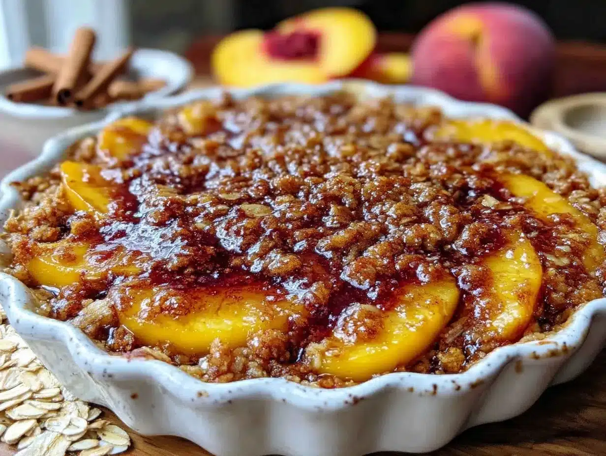 easy fresh peach crisp preparation steps