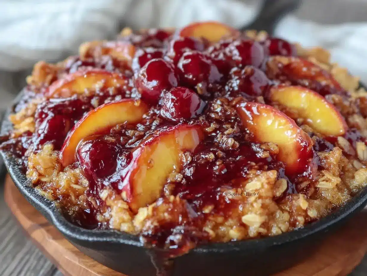 easy honey peach crisp recipe preparation steps
