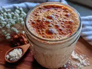easy overnight sourdough starter - featured image