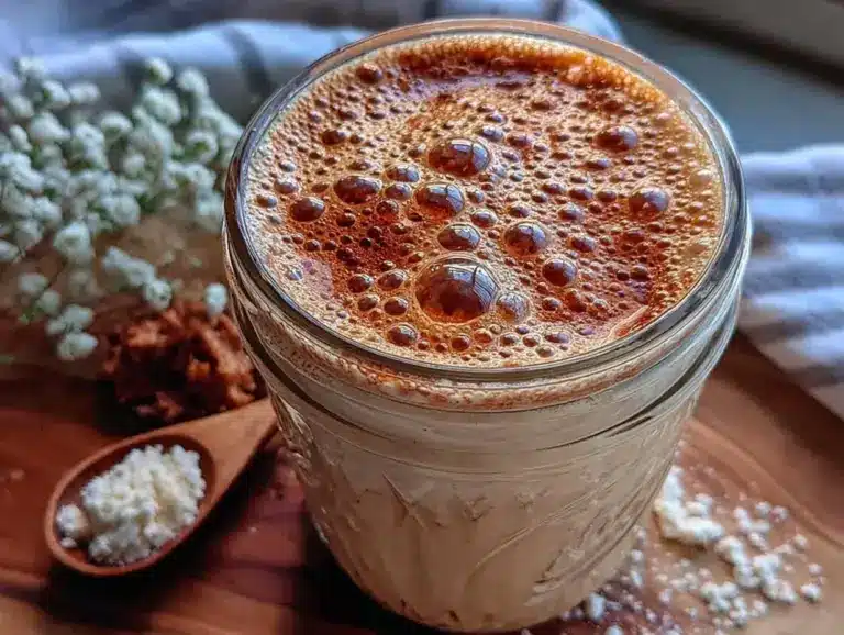 easy overnight sourdough starter - featured image
