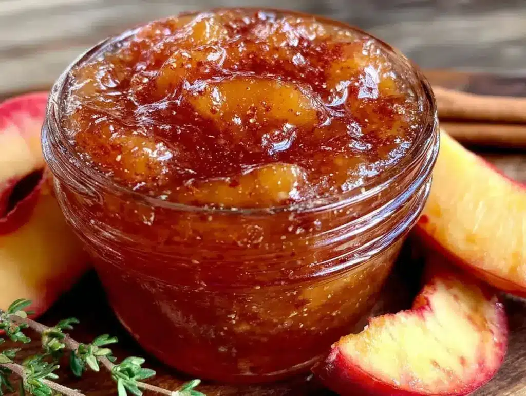 easy small-batch peach bourbon jam - featured image