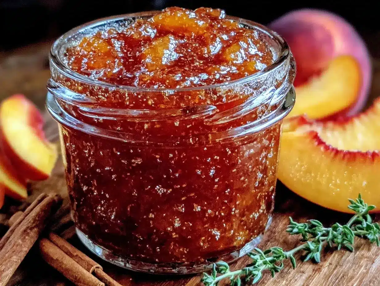easy small-batch peach bourbon jam preparation steps