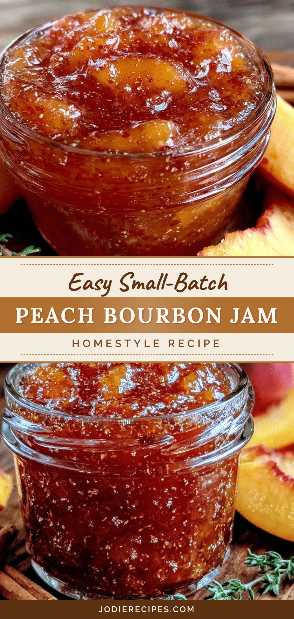 easy small-batch peach bourbon jam recipe