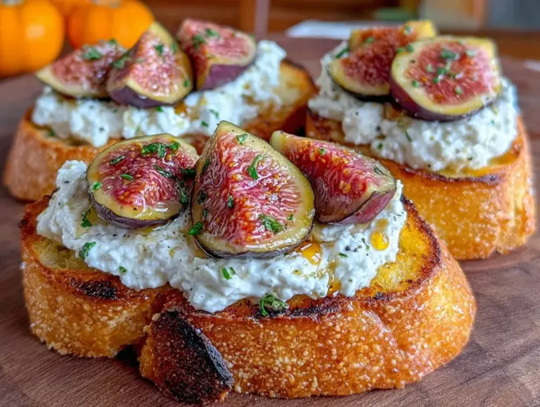 fig and goat cheese crostini - featured image