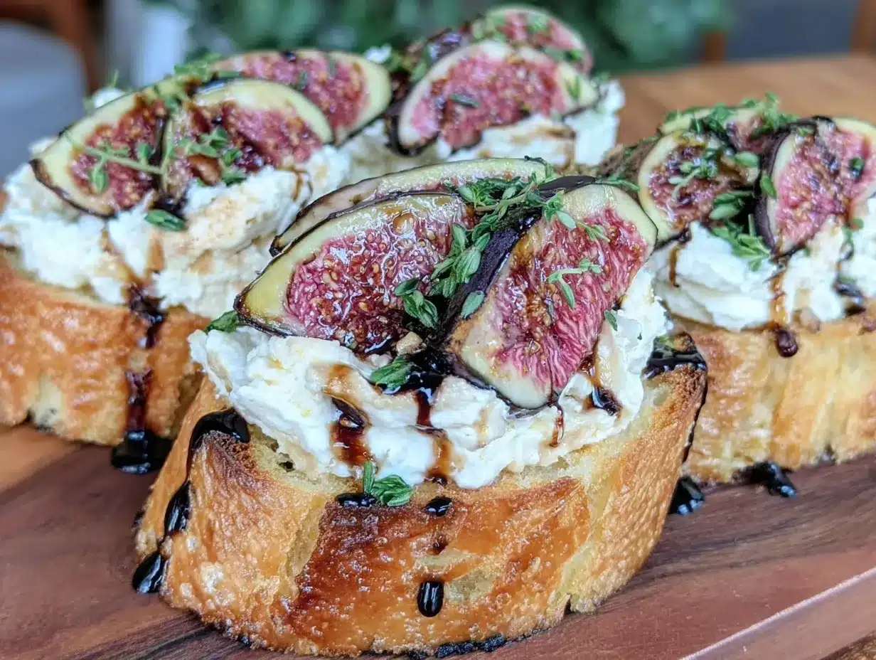 fig and goat cheese crostini preparation steps