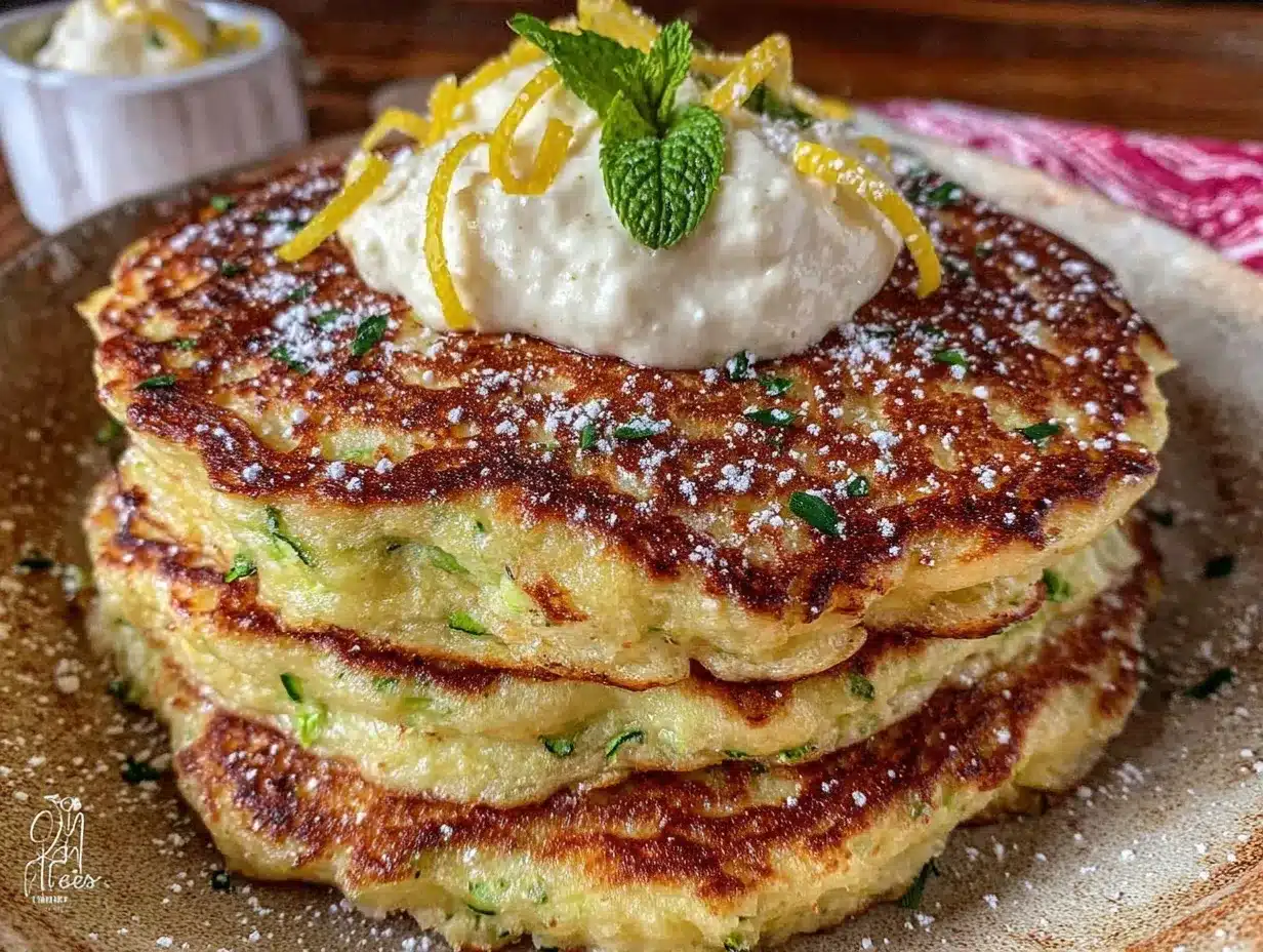 fluffy zucchini lemon ricotta pancakes preparation steps