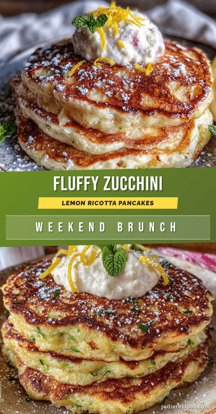 fluffy zucchini lemon ricotta pancakes recipe