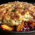 fresh peach cobbler - featured image