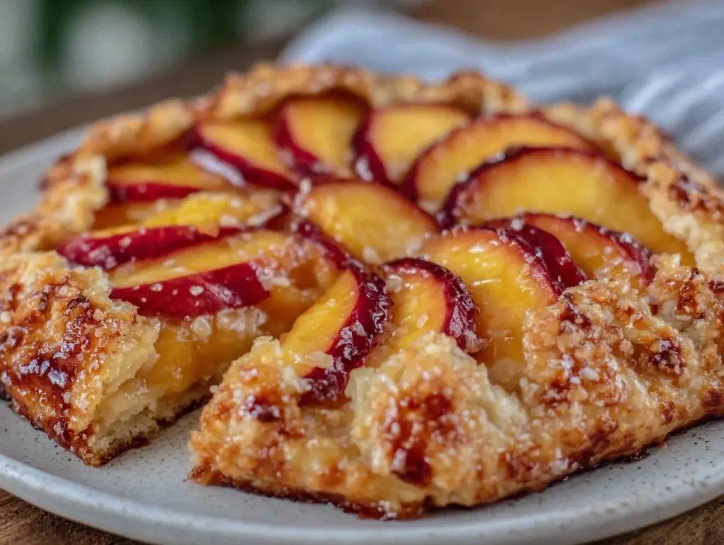 fresh peach galette - featured image
