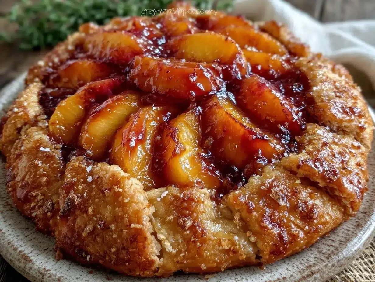 fresh peach galette preparation steps