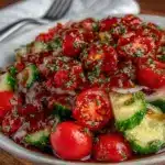 fresh tomato cucumber salad - featured image