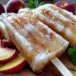 frozen peach margarita popsicles - featured image