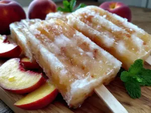 frozen peach margarita popsicles - featured image