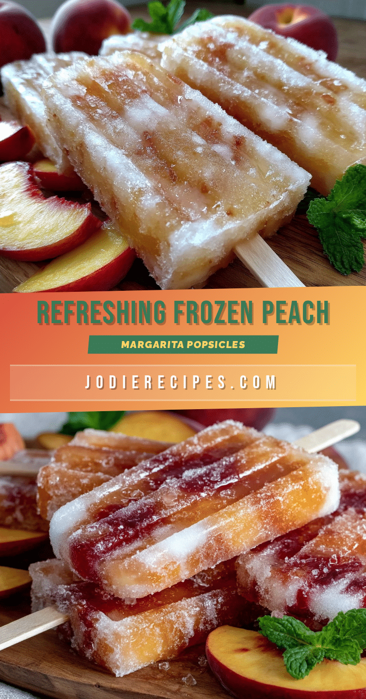 frozen peach margarita popsicles recipe