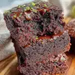 fudgy double chocolate zucchini brownies - featured image