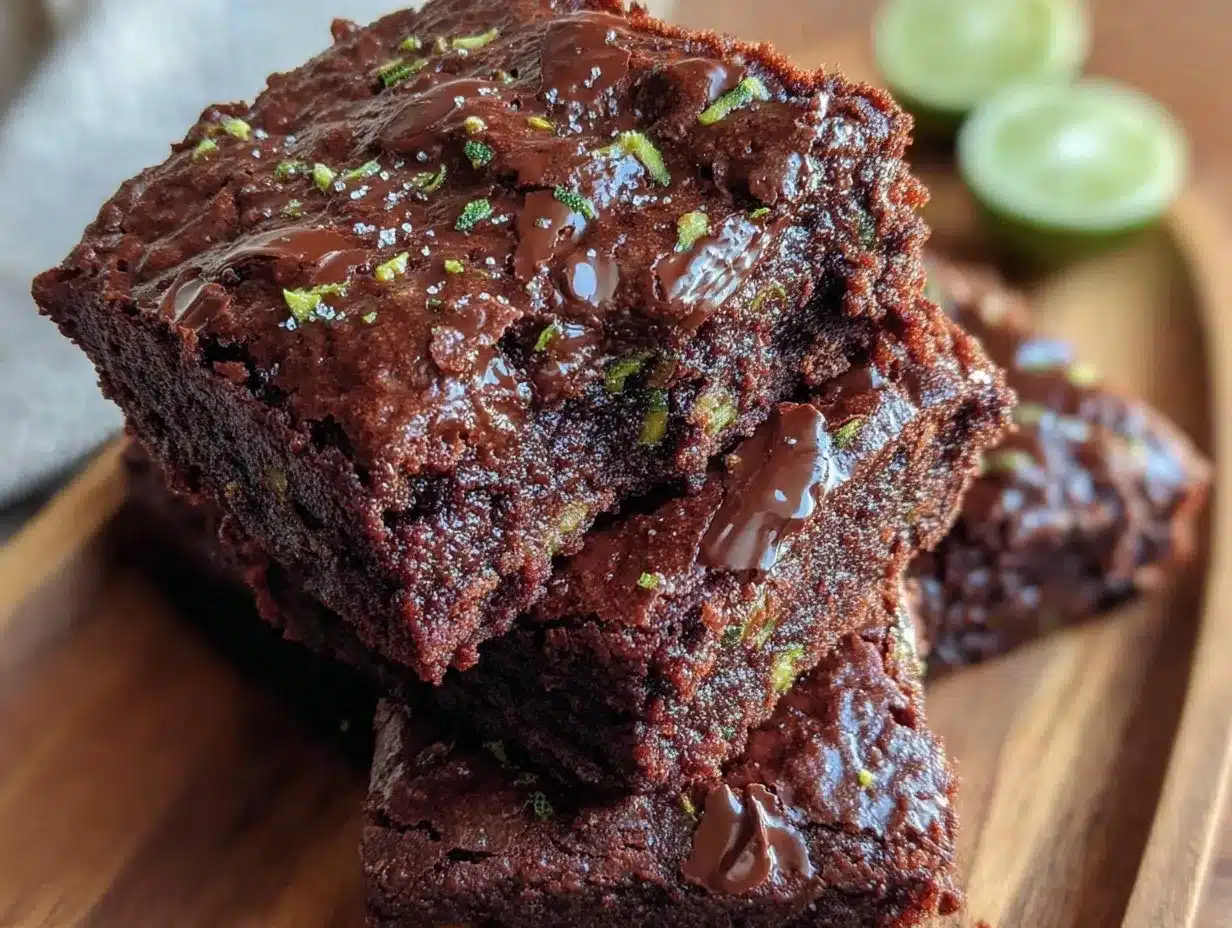 fudgy double chocolate zucchini brownies preparation steps