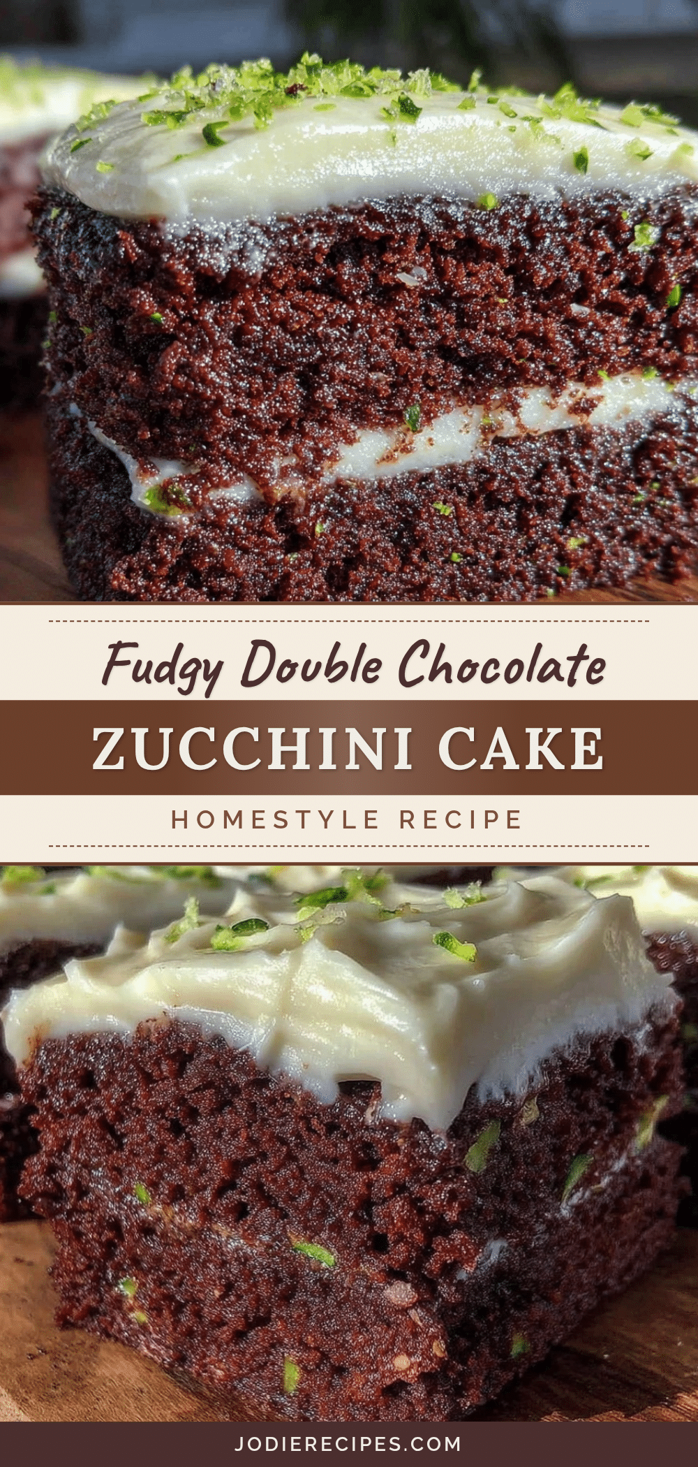 fudgy double chocolate zucchini cake recipe