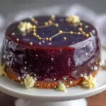 galaxy mirror glaze cake - featured image