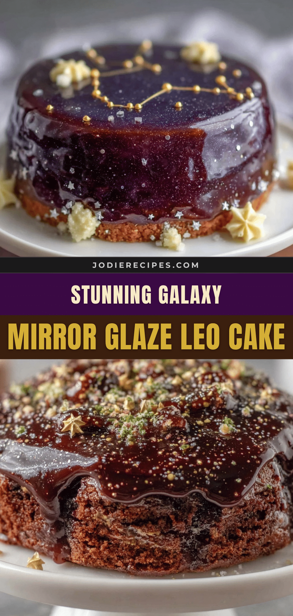 galaxy mirror glaze cake recipe