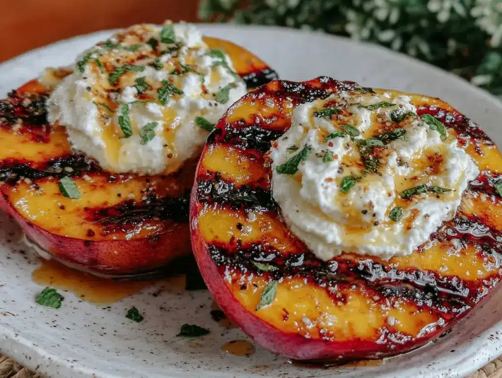 grilled peaches recipe - featured image
