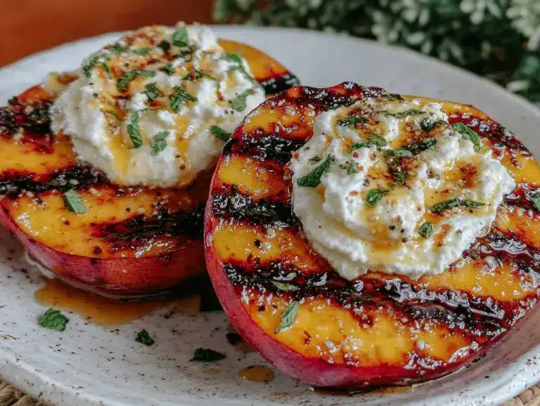 grilled peaches recipe - featured image