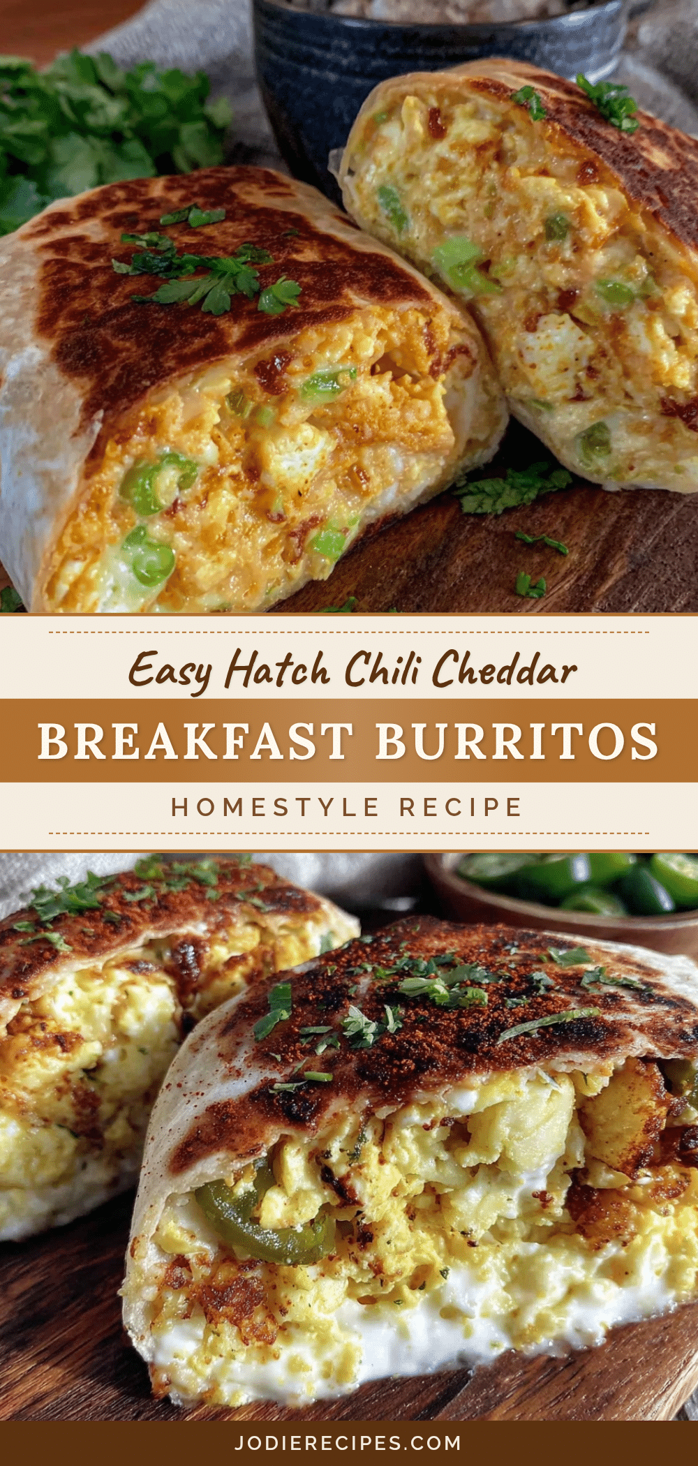 hatch chili cheddar breakfast burritos recipe