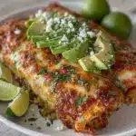 hatch green chile chicken enchiladas - featured image
