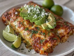 hatch green chile chicken enchiladas - featured image