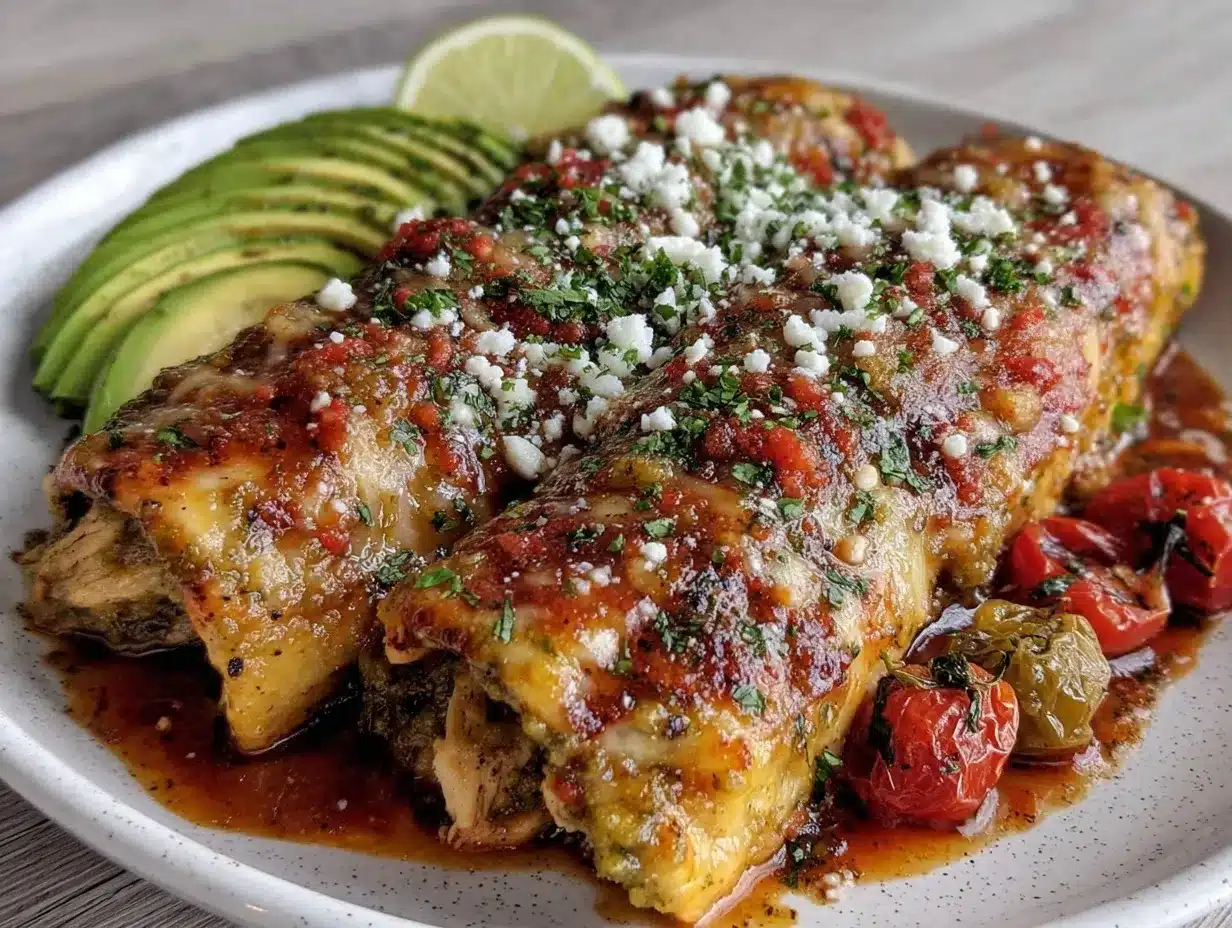 hatch green chile chicken enchiladas preparation steps
