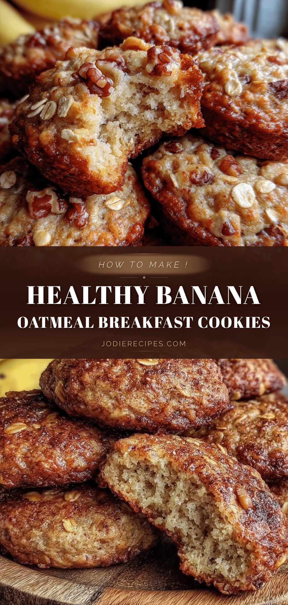 Healthy Banana Oatmeal Breakfast Cookies recipe