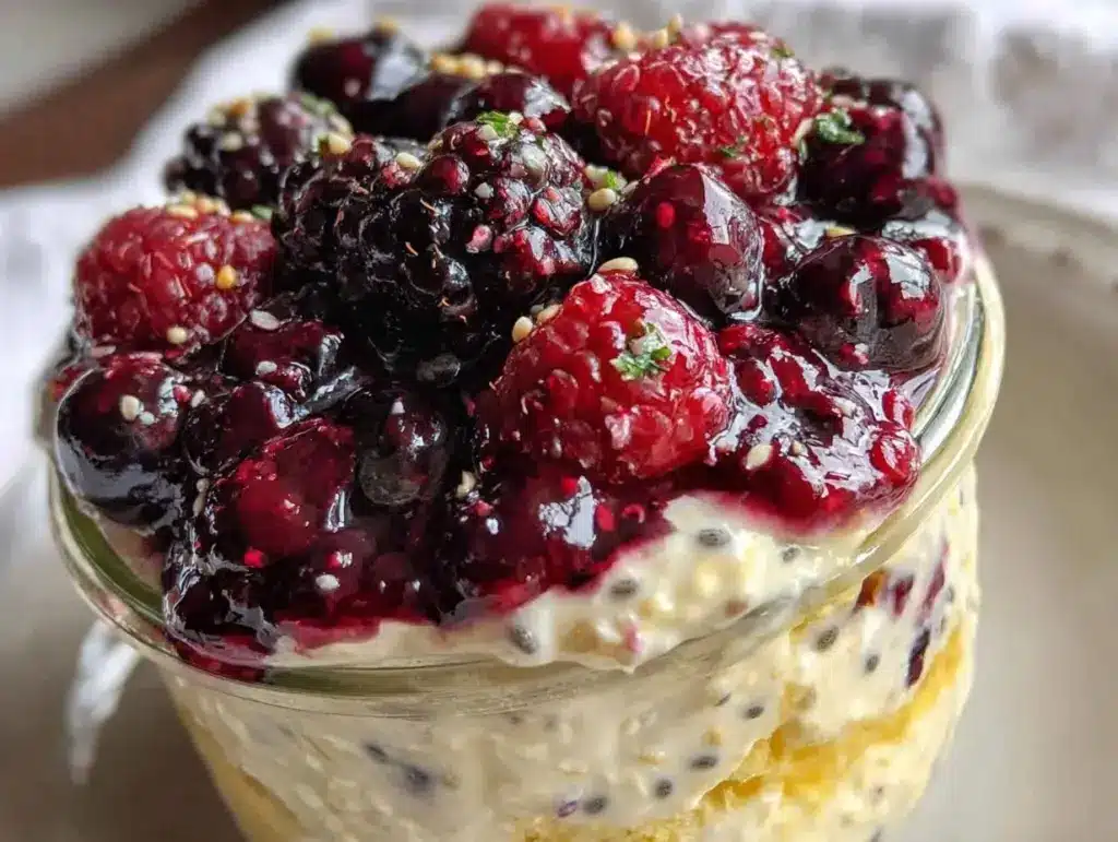 healthy overnight protein oats - featured image