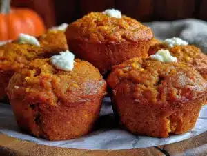 healthy pumpkin protein muffins - featured image
