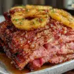 honey bourbon glazed ham - featured image
