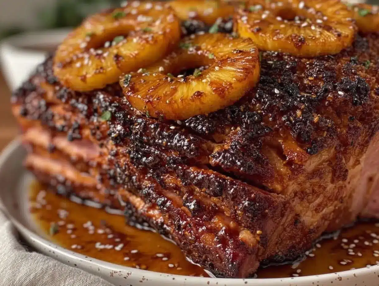 honey bourbon glazed ham preparation steps