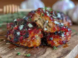 honey garlic glazed chicken thighs - featured image