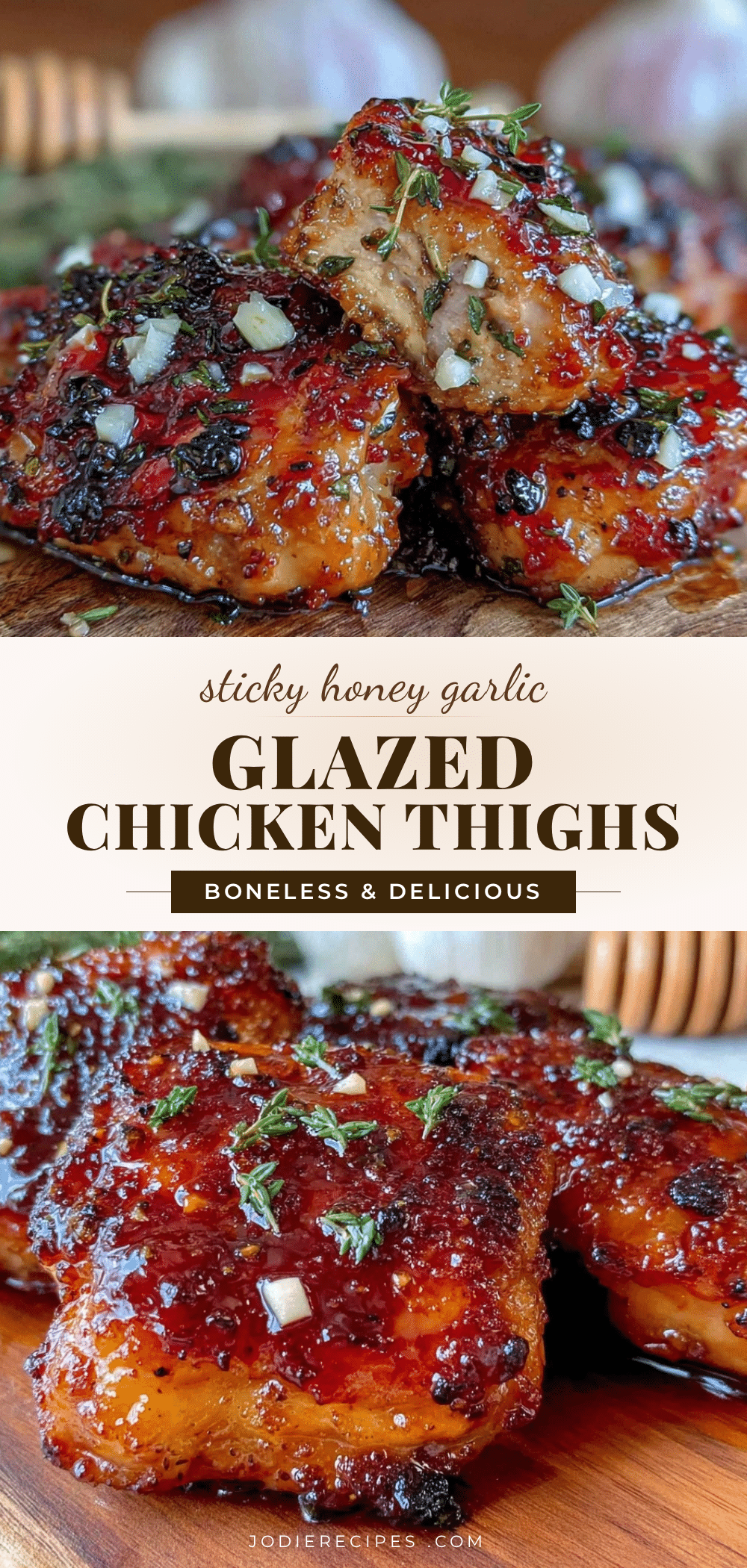 honey garlic glazed chicken thighs recipe