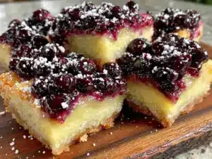 huckleberry lemon bars - featured image