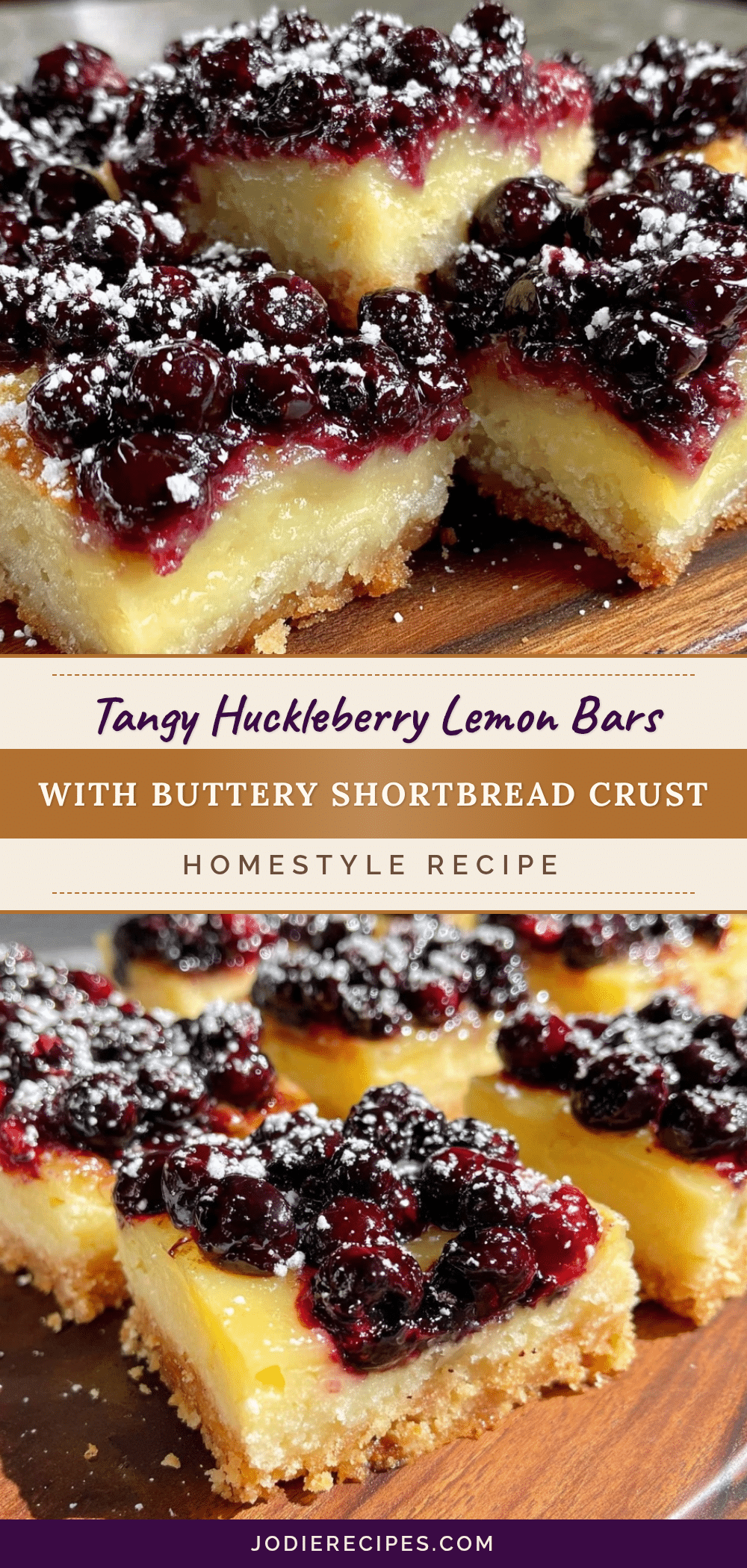 huckleberry lemon bars recipe